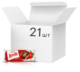Акция на Упаковка печенья Roshen Lovita Jelly Cookies Клубника 135 г х 21 шт (4823077629990) от Rozetka UA