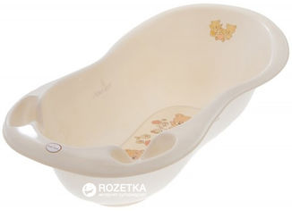Акція на Детская ванночка Tega Baby Mis MS-005 102 см c термометром Lux beige pearl  (Tega MS-005+t Lux b.p.) від Rozetka UA