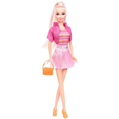 Акция на Кукла Ася Стиль большого города 28 см блондинка с оранжевой сумочкой (35124) от Allo UA