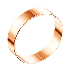 Акція на Обручальное кольцо из красного золота 000103702 15 размера від Zlato
