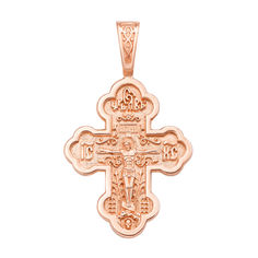 Акция на Золотой крестик Святое небо в красном цвете с молитвой на тыльной стороне 000126020 от Zlato