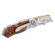 Акция на Нож Workpro Карманный складной с деревянной ручкой с лезвиями 10 шт (1006-408-00) от Allo UA