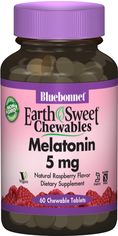 Акція на Аминокислота Bluebonnet Nutrition Earth Sweet Chewables Мелатонин 5 мг Вкус Малины 60 жевательных таблеток (743715009967) від Rozetka UA