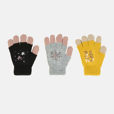 Акция на Зимние перчатки YO! R-242A/5P/G 14 (3 пары) Черные/Серые/Желтые (5907617997899) от Rozetka UA