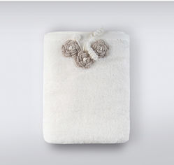 Акция на Махровое полотенце Labelle Irya ekru молочное 70х140 см от Podushka