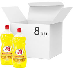 Акция на Упаковка жидкости для мытья посуды Sensua Lemon Fresh Желтый 1.5 л х 8 шт (4820167000844) от Rozetka