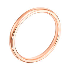 Акція на Обручальное кольцо из красного золота 000119643 19 размера від Zlato