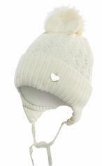 Акція на Зимняя шапка с завязками Elf-kids Алабама 46 см Молоко (ROZ6400026544) від Rozetka UA