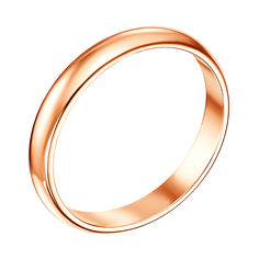 Акція на Обручальное кольцо из красного золота 000103665 17 размера від Zlato