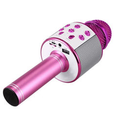 Акція на Беспроводной микрофон для караоке Wster WS-858 Розовый (13340-6) від Allo UA
