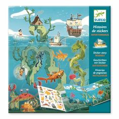 Акция на Набір для творчості DJECO Пригоди в морі з переміщуваними наклейками (DJ08953) от Будинок іграшок