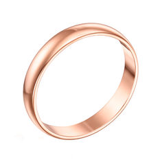 Акція на Обручальное кольцо из золота из красного золота 000005235 15 размера від Zlato