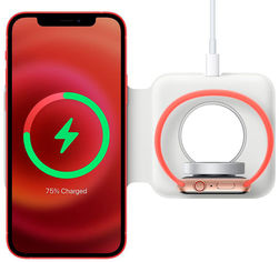 Акція на Apple Wireless Charger MagSafe Duo Charge for iPhone, AirPods and Apple Watch (MHXF3) від Stylus