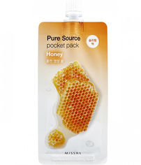 Акция на Missha Pure Source Pocket Pack Honey Ночная маска для лица с экстрактом меда 10 ml от Stylus