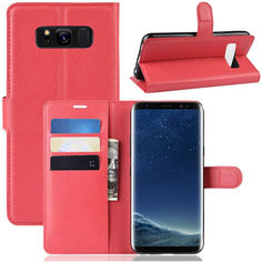 Акція на Чехол-книжка Litchie Wallet для Samsung G955 Galaxy S8 Plus Red від Allo UA