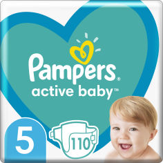 Акція на Подгузники Pampers Active Baby Размер 5 (Junior) 11-16 кг 110 шт (8001090951779) від Rozetka UA