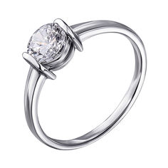 Акція на Серебряное кольцо с кристаллом циркония 000112726 18 размера від Zlato