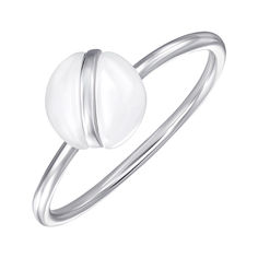 Акція на Серебряное кольцо с керамикой 000147850 19.5 размера від Zlato
