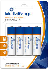 Акция на Литиевая батарейка MediaRange AA FR6 1.5 В 4 шт (MRBAT154) от Rozetka UA