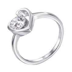 Акція на Серебряное кольцо с цирконием 000116343 16.5 размера від Zlato