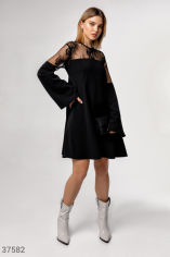 Акція на Вільна сукня з ажурною кокеткою від Gepur