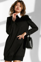 Акция на Чорна сукня з контрастним коміром от Gepur