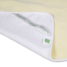 Акция на Двусторонняя непромокаемая пеленка Эко Пупс Soft Touch Premium желтая 50х70 см от Podushka