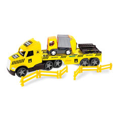 Акція на Машинка Wader Magic truck technic Евакуатор з будівельними контейнерами (36470) від Будинок іграшок