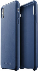 Акция на Панель Mujjo Full Leather для Apple iPhone Xs Max Blue (MUJJO-CS-103-BL) от Rozetka UA