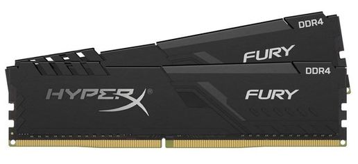 Акція на Память для ПК HyperX DDR4 3733 16GB KIT Fury Black  (HX437C19FB3K2/16) від MOYO