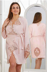 Акція на Набор женский Batik (халат, тапочки и полотенце) Arya розовый S/M від Podushka