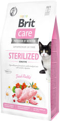 Акція на Сухой корм для стерилизованных котов с чувствительным пищеварением Brit Care Cat GF Sterilized Sensitive с кроликом 7 кг (8595602540754) від Rozetka UA
