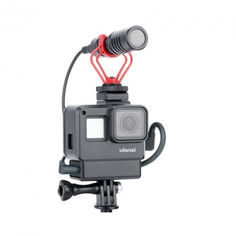 Акція на Рамка Vlogging Case V2 для GoPro HERO7, HERO6 и HERO5 Black с отсеком для адаптера микрофона Ulanzi черный 1280 від Allo UA