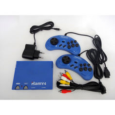 Акция на Игровая приставка Hamy 4 двухсистемная 8-16 бит + 350 отборных игр Синяя от Allo UA