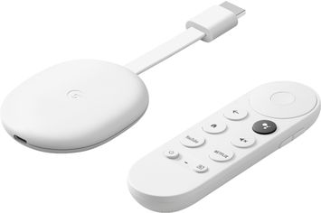 Акція на Google Chromecast 4K with Google Tv Snow (GA01919) від Y.UA
