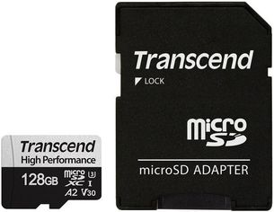 Акція на Карта памяти Transcend microSDXC 128GB C10 UHS-I U3 A2 R160/W125MB/s + SD адаптер (TS128GUSD340S) від MOYO