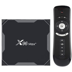 Акція на Приставка Smart TV Медиаплеер X96 MAX PLUS (X96 Max+) 2гб 16гб S905X3 Андроид 9 + T2 Air Mouse Аэро пульт від Allo UA