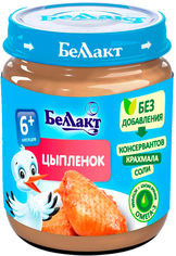 Акция на Упаковка мясного пюре из мяса цыпленка Беллакт для питания детей раннего возраста 95 г х 16 шт (4814716001086) от Rozetka UA