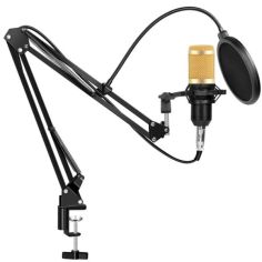 Акция на Студийный конденсаторный микрофон Soncm D.J. M-800 Black/Gold от Allo UA