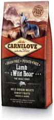 Акция на Сухой корм для взрослых собак Carnilove Lamb & Wild Boar 12 кг (8595602508921) от Stylus