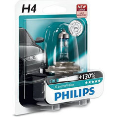 Акція на Авто лампа H4 PHILIPS 60/55W 12V P43t X-tremeVision +130% від Allo UA