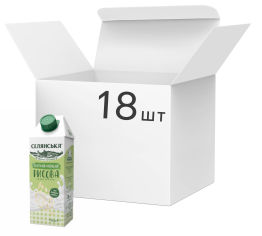 Акция на Упаковка каши молочной жидкой Селянська Рисовая ультрапастеризованная 2.5% жира 750 г х 18 шт (4820003489574) от Rozetka UA