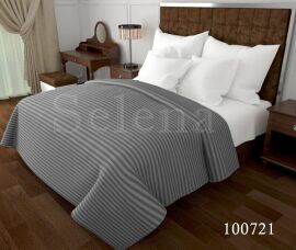 Акція на Комплект постельного белья Selena Stripe Серо-белый 100721 Двуспальный евро комплект від Podushka