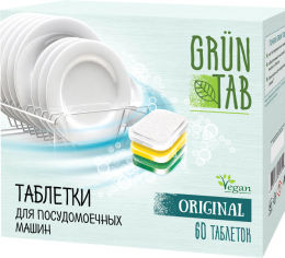 Акция на Таблетки для посудомоечных машин Grün Tab Original 60 шт (4820168432750) от Rozetka