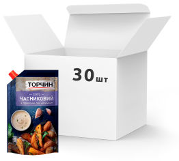 Акция на Упаковка соуса ТОРЧИН Чесночный 200 г х 30 шт (4820001314533) от Rozetka UA