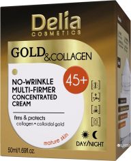 Акція на Крем-концентрат против морщин Delia cosmetics Gold & Collagen Мульти-упругость 45+ 50 мл (5901350469163) від Rozetka UA