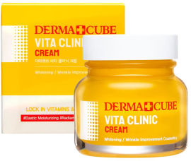 Акция на Крем для лица FarmStay Derma Cube Vita Clinic Cream Витаминный для молодости и сияния кожи 60 мл (8809657122453) от Rozetka UA