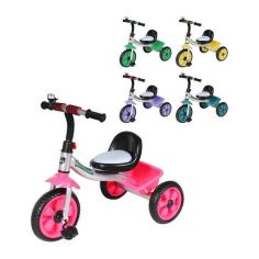 Акція на Детский велосипед трехколесный Baby Tilly CAMPER с EVA колесами и корзиной + колокольчик від Allo UA