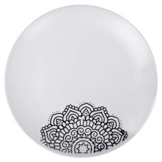 Акція на Тарелка обеденная 25 см Kora Limited Edition JH5277S-2 белый від Podushka