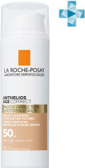 Акция на Антивозрастное солнцезащитное средство для чувствительной кожи лица La Roche-Posay Anthelios Age Correct Tinted против морщин и пигментации SPF50 50 мл (3337875764353) от Rozetka